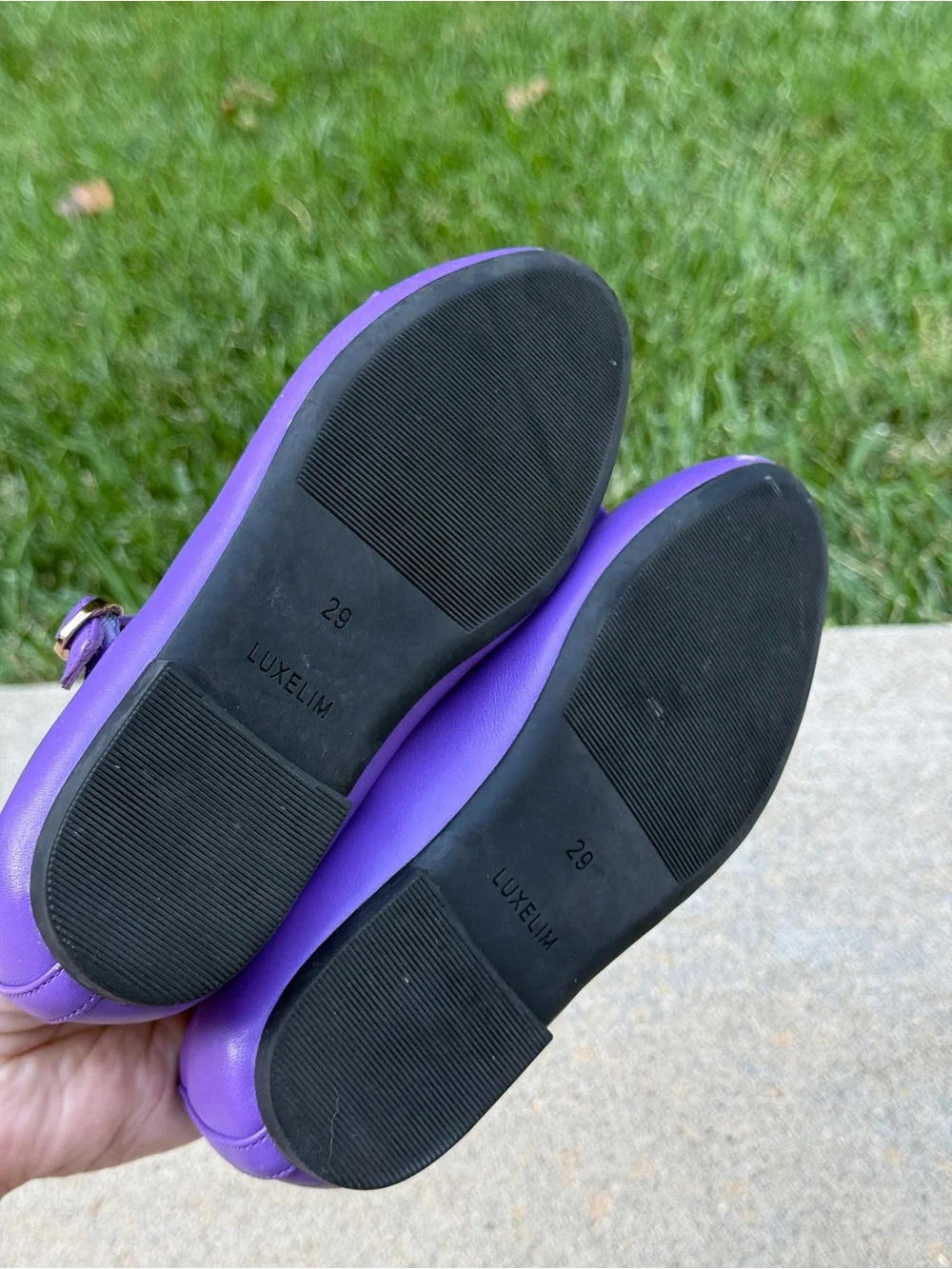 Luxelim Isla Purple Leather Mary Janes EU 29 / US 11.5–12 Girls Dress Shoes